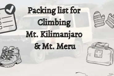 Pcture Packing list for climbing Mt. Kilimanjaro & Mt. Meru