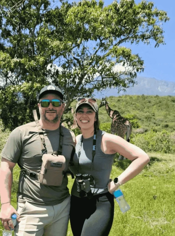 Picture Destination Arusha National Park. A happy couple visiting Arusha National Park with Maus Safari Company.